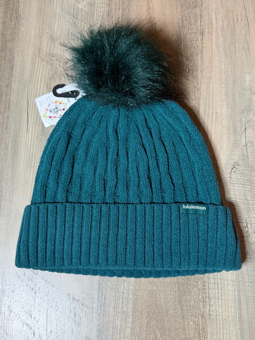 SOLD OUT Lululemon Cable knit beanie o/s *storm teal*